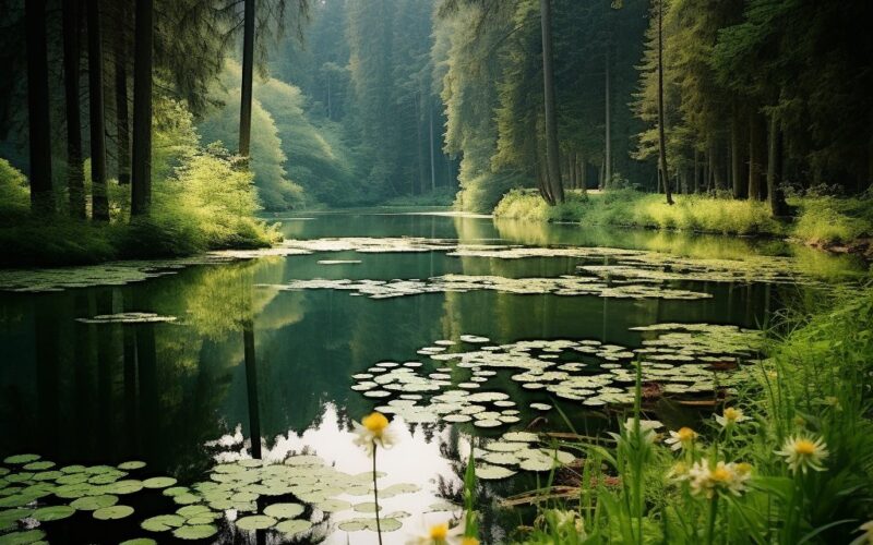 Ein entspannender tag am waldsee rieden: natur pur erleben